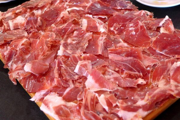 Spanish ham or iberian ham, haute cousine and luxury of Spain.